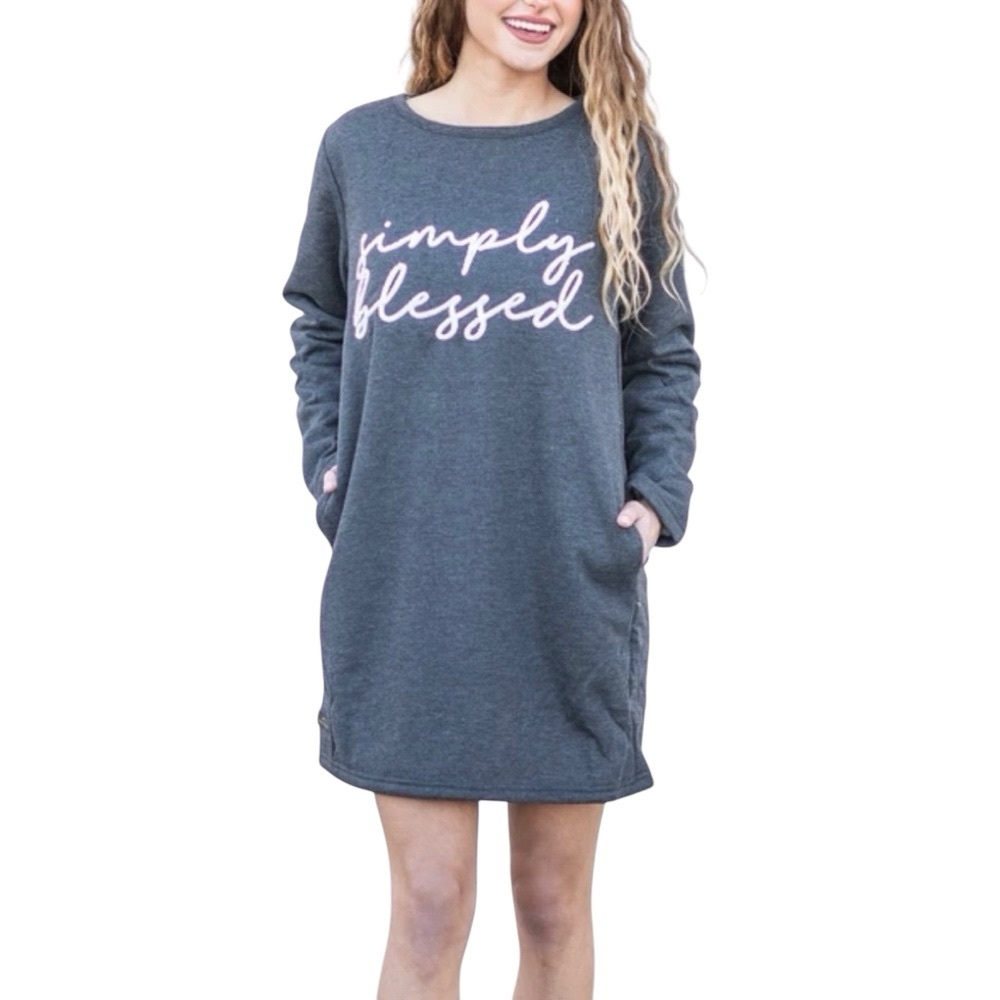 Simply Southern Sweatshirt/Sleep Shirt Size Large Women's